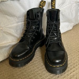 Doc Martins platform boots with side zips